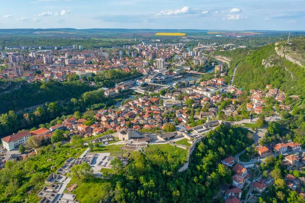 stock image Panorama view of the bulgarian city lovech.