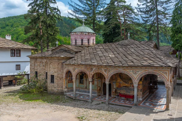 stock image Detail of a church situated inside of the troyan monastery in Bulgaria.