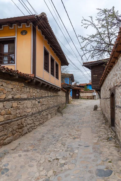 Traditionelle Häuser Der Bulgarischen Stadt Koprivshtitsa — Stockfoto