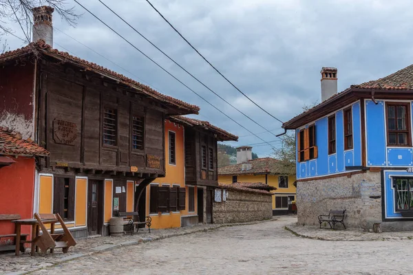 Tradiční Domy Bulharském Městě Koprivshtitsa — Stock fotografie