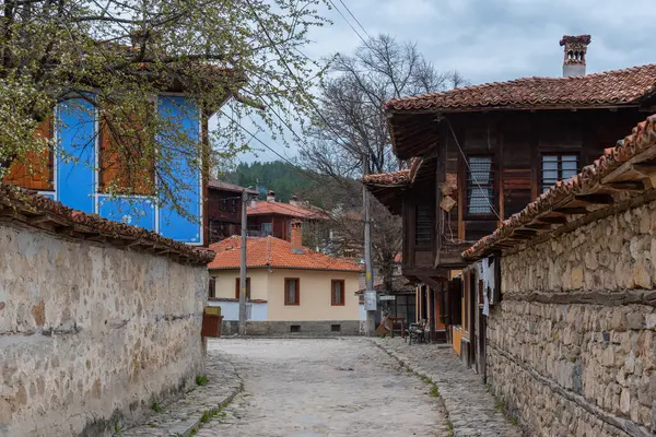 Case Tradizionali Nella Città Bulgara Koprivshtitsa — Foto Stock