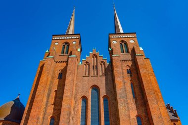 Danimarka 'daki Roskilde katedralinin görüntüsü.