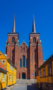 Danimarka 'daki Roskilde katedralinin görüntüsü.