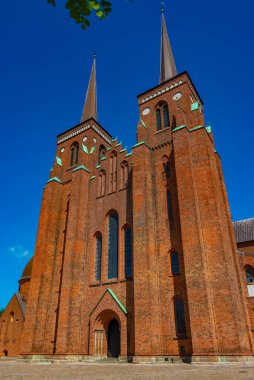 Danimarka 'daki Roskilde katedralinin görüntüsü.