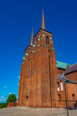 Danimarka 'daki Roskilde katedralinin görüntüsü.