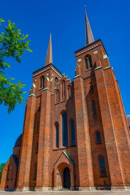 Danimarka 'daki Roskilde katedralinin görüntüsü.