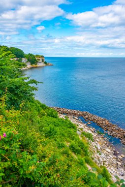 Danimarka 'da Stevns Klint' in beyaz uçurumları.