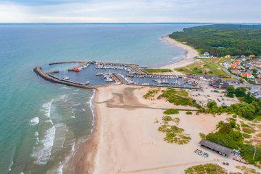 Danimarka kasabası Hornbaek 'in hava manzarası.