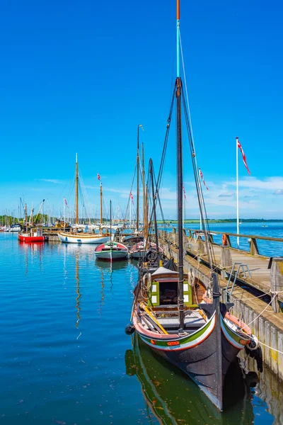 Navi Vichinghe Ricostruite Nel Porto Roskilde Danimarca — Foto Stock