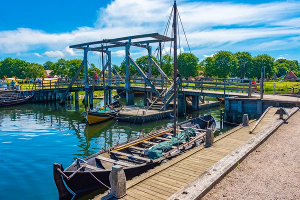Navios Vikings Reconstruídos Porto Roskilde Dinamarca — Fotografia de Stock