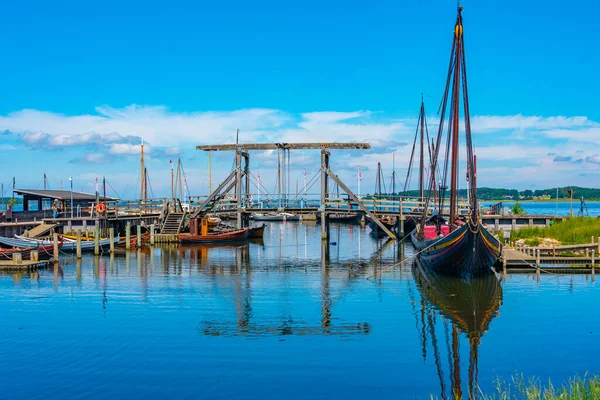 Ανακαινισμένα Πλοία Βίκινγκ Στο Λιμάνι Του Roskilde Δανία — Φωτογραφία Αρχείου