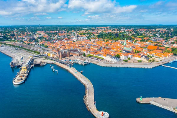 Vista Aérea Ciudad Danesa Helsingor — Foto de Stock