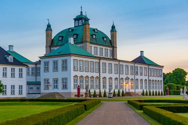 Zonsondergang Uitzicht Fredensborg Slot Paleis Denemarken — Stockfoto