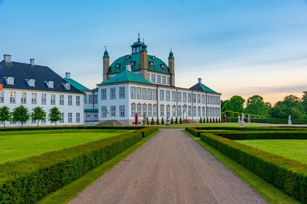 Zonsondergang Uitzicht Fredensborg Slot Paleis Denemarken — Stockfoto