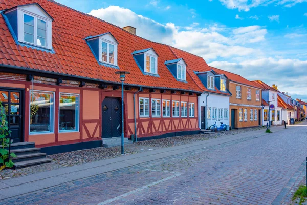 Colorida Calle Centro Koge Dinamarca — Foto de Stock