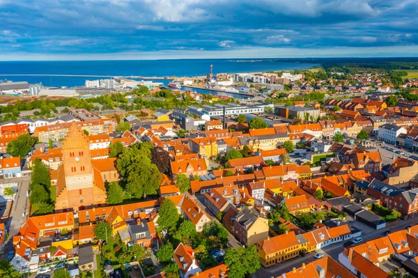 デンマークの町の空中写真 Koge — ストック写真