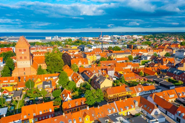 Aerial View Danish Town Koge — Stock Photo, Image