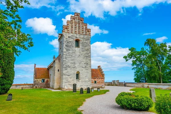丹麦Hojerup教堂的景观 — 图库照片