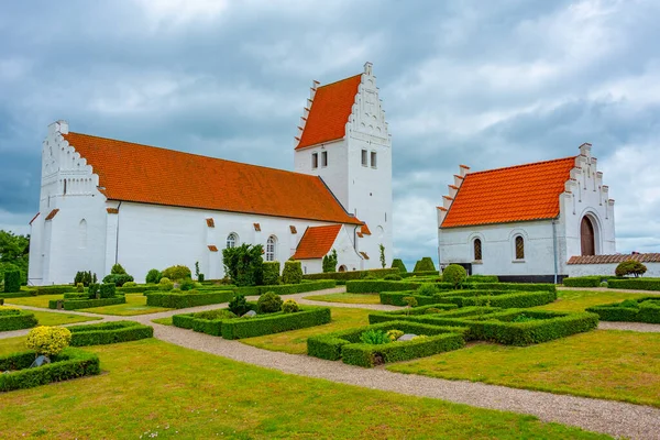 Fanefjord Church Denmark Cloudy Day — Stock Photo, Image