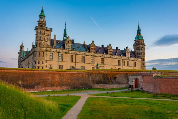 Sunset View Kronborg Castle Helsingor Dánia — Stock Fotó