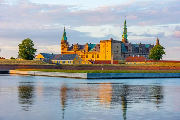 Sunset View Kronborg Castle Helsingor Dánia — Stock Fotó