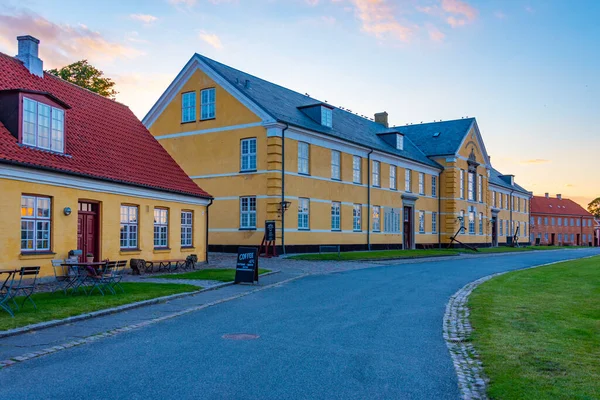 Красочные Дома Замке Кронгборг Дании — стоковое фото