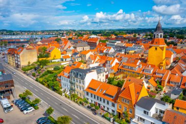 Danimarka şehir manzarası Faaborg.