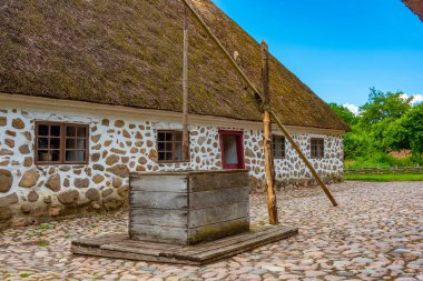 Den Fynske Landsby Odense 'de geleneksel Danimarka mimarisi ile açık hava müzesi.