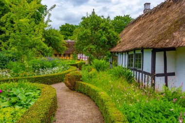 Den Fynske Landsby Odense 'de geleneksel Danimarka mimarisi ile açık hava müzesi.