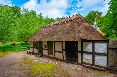 Den Fynske Landsby Odense 'de geleneksel Danimarka mimarisi ile açık hava müzesi.