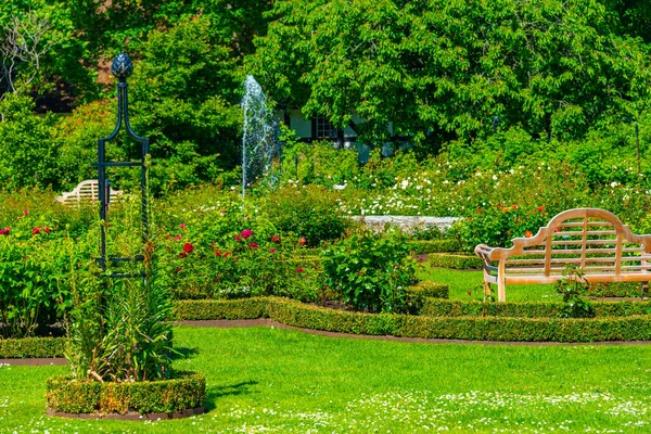 Gärten Egeskov Platz Einem Sonnigen Tag Dänemark — Stockfoto