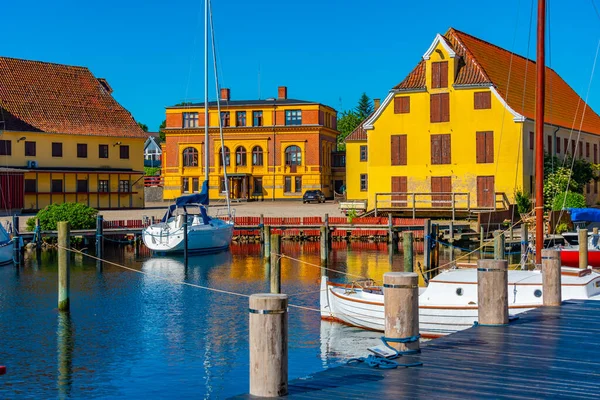 Pohled Staré Lodě Přístavu Svendborgu Dánsko — Stock fotografie