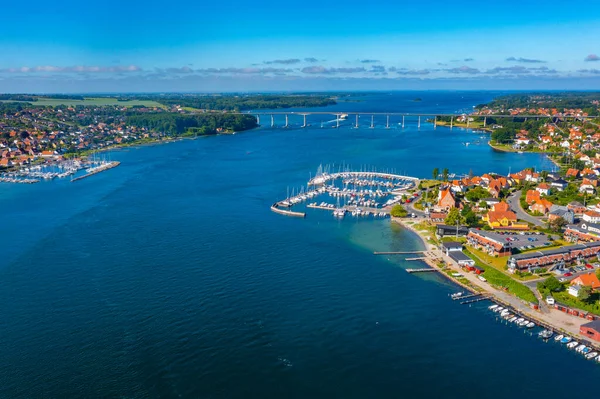 Luftaufnahme Der Svendborgsundbroen Brücke Dänemark — Stockfoto