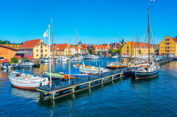 Vista Barcos Antiguos Puerto Deportivo Svendborg Dinamarca — Foto de Stock