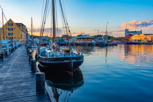 Вид Старі Човни Свендборзі Данія — стокове фото
