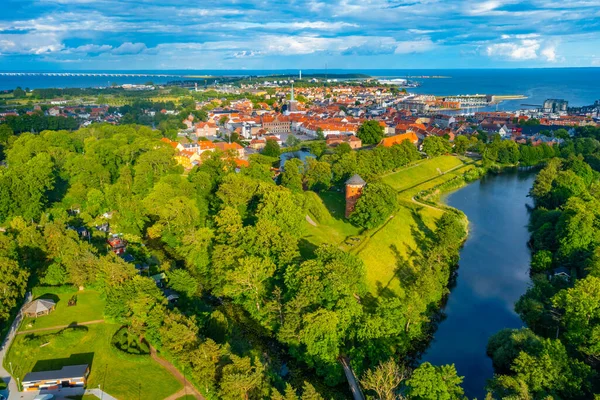 Stock image Aerial view of Danish town Nyborg.