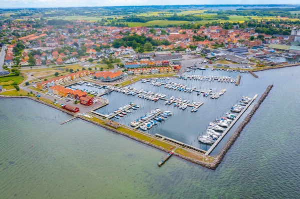 Aerial View Rudkobing Village Denmark — Stock Photo, Image
