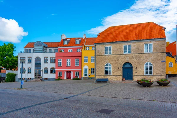 デンマークの街のカラフルな通り Faaborg — ストック写真