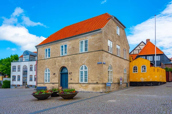 Colorful Street Danish Town Faaborg — Stock Photo, Image
