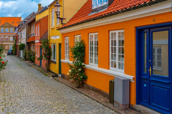 Strada Colorata Nella Città Danese Faaborg — Foto Stock
