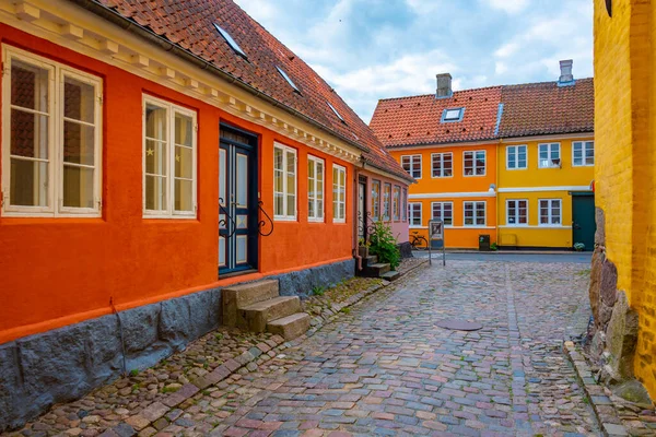 Strada Colorata Nella Città Danese Faaborg — Foto Stock