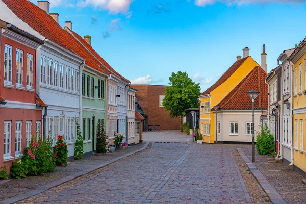 Colorida Calle Centro Odense Dinamarca — Foto de Stock