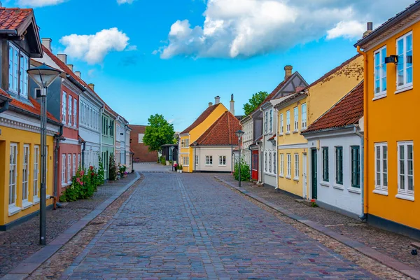 Strada Colorata Nel Centro Odense Danimarca — Foto Stock