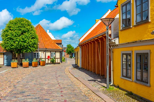 Kolorowa Ulica Centrum Odense Dania — Zdjęcie stockowe