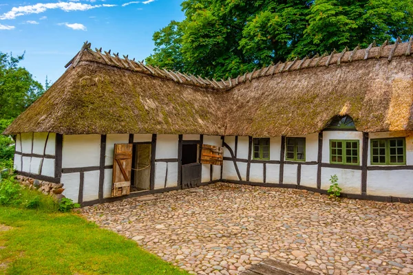 芬斯克 兰德斯比露天博物馆 内有丹麦奥登塞的传统建筑 — 图库照片