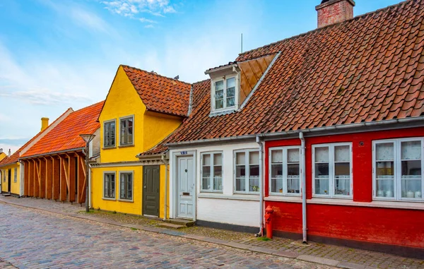 Kolorowa Ulica Centrum Odense Dania — Zdjęcie stockowe