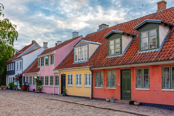 Rua Colorida Centro Odense Dinamarca — Fotografia de Stock