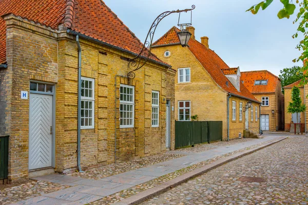 Traditional Street Danish Town Christiansfeld — Stock Photo, Image