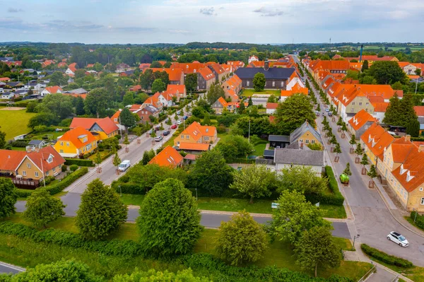 Vista Aérea Ciudad Danesa Christiansfeld — Foto de Stock