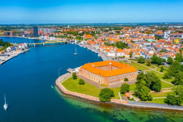 Vista Panorámica Ciudad Danesa Sonderborg — Foto de Stock